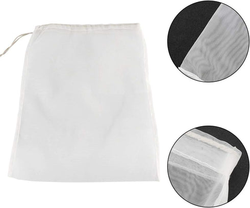 100 Mesh Food Grade Wine Filter Bag, Reusable Home Brew Beer Making Extra Fine Extraction Sack (28x45cm)