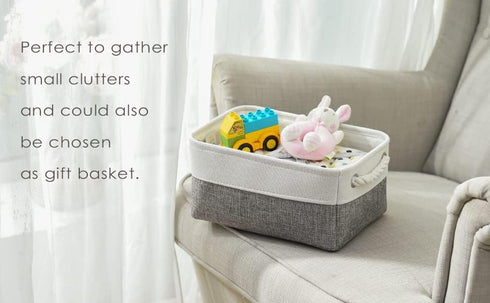 TheWarmHome Fabric Storage Basket for Shelves - 12x8x5.2 inch, 1 Pack Collapsible Storage Cubes for Closet Organizer