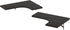 Espresso Floating Corner Shelves - L-Shape Wall Mounted Display for Home D cor