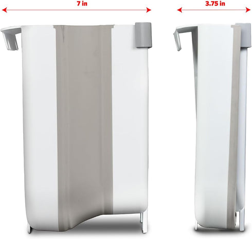 Glad Roomate Collapsible Waste Bin, 2 Gallon, Compact Travel Trash Can with Expandable Design