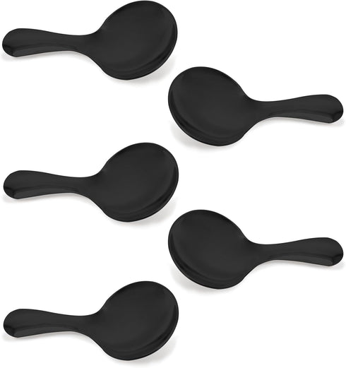 5 Pack Stainless Steel Mini Spoons, Ice Cream Spoon Short Handle, Perfect for Condiments and Desserts