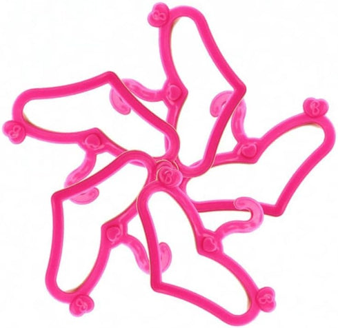 60 E-TING PCS Pink Plastic Little Hangers for Girl Doll Dress Clothes Gown Doll Clothes Accessories