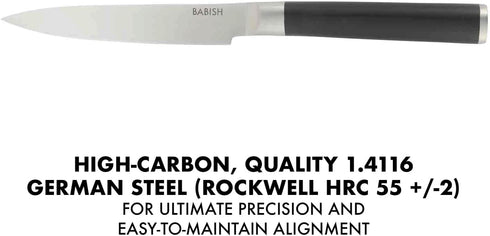 Babish High-Carbon 1.4116 German Steel 5 Inch Full Tang Utility Kitchen Knife