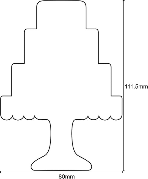 LILIAO Cake Cookie Cutter for Wedding, 3.1 x 4.3 inches, Stainless Steel