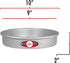 Lumintrailx Fat Daddios Round Cake Pan, 9 x 2 Inch Silver, with Lumintrail Measuring Spoon Set