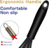 Dishwasher Safe Silicone Whisk Set of 3, Professional Kitchen Whisks for Cooking, Heat Resistant Balloon Egg Beater,