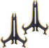 Artliving 6" Decorative Plate Stand Holder, Plastic Picture Easel Display Stand, Black Gold