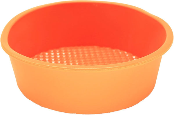 X-Haibei 2pcs Flexible 4.5 inch Mini Round Cake Bread Mold Baking Pan for Sandwiches, Hamburgers Maker