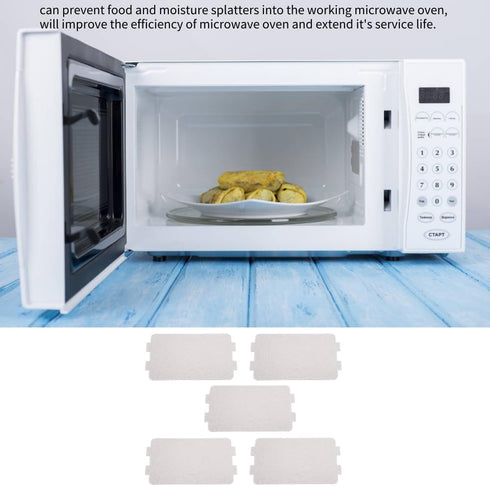 5pcs Waveguide Cover, Universal Microwave Oven Mica Plate Sheet Repairing Parts for Kitchen Microwave Replacement