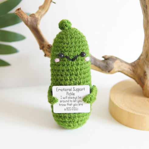 Generic 3 Inch (4 Positive Potato Bulk Emotional Support Pickle, Handmade Crochet Vegetables Animals Dolls