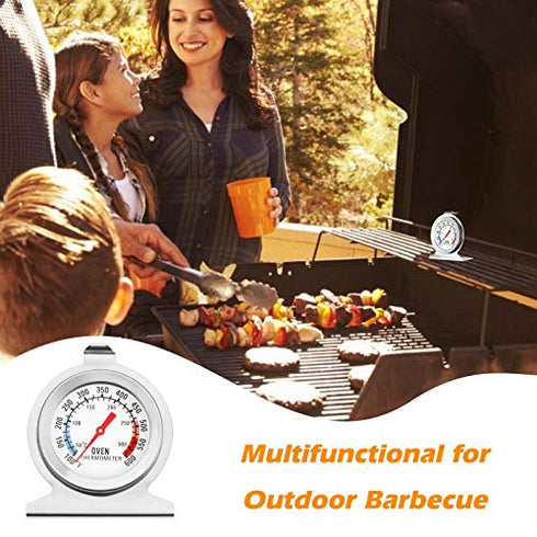 in Oven Thermometer for Grill Smoker BBQ 50-300°C/100-600°F, Instant Read Precision Stainless Steel Thermometers