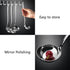 Metal Soup Ladle Set of 2, 18/8 Stainless Steel Ladle Spoon and Strainer Scoop, Cooking Utensil for Kitchen