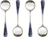 Stainless Steel Coffee Round Spoon - 4 Set of 6 Inches Korean Dessert Spoon with Hexagonal Pattern for Home or