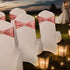 Tvoip 10-Pack Metallic Pink Stretch Chair Covers with Buckle Sliders for Weddings and Events