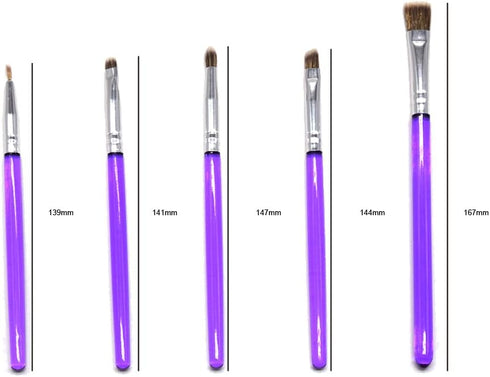 AK ART KITCHENWARE Sugar Cookie Brushes Set, Gum Paste Flower Tools, Fondant Cake Decorating Supplies (Set of 5pcs)