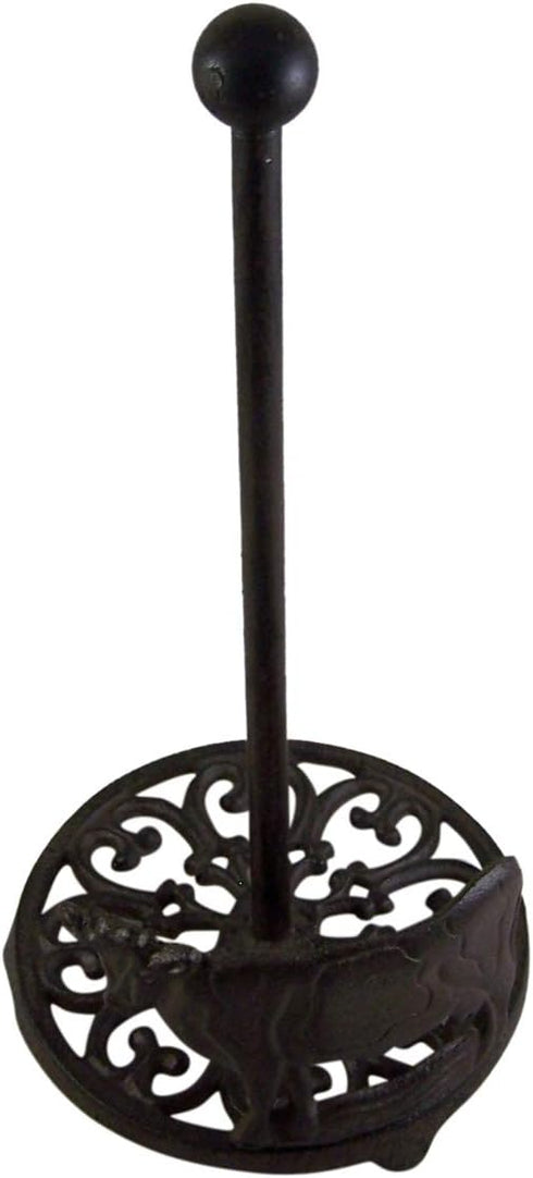 Cow Kitchen Decor 13 Inch Cast Iron Cow Paper Towel Holder