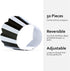Black and White Striped Cupcake Wrappers - 50 Count, Reversible Scalloped Design for Parties and Events