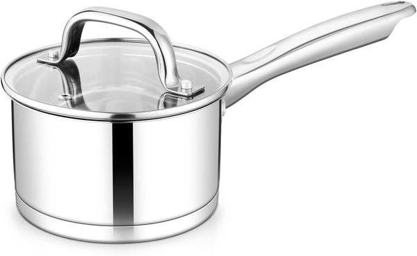 TeamFar 1qt Stainless Steel Saucepan with Straight Side