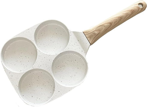 Four Egg Non Stick Frying Pan, Mini Egg Cooker Pan for Breakfast, Suitable for Gas Stove Induction Cookware
