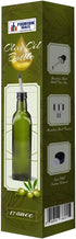 17oz Glass Olive Oil Dispenser Bottle Set - Easy Pour Spout, Drip-Free Carafe, Oil and Vinegar Cruet for Kitchen