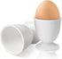 Kyuionty Set 2, Ceramic Egg Cups of White Porcelain Holder Egg Holder for Boiled Eggs Breakfast Cooking Kitchen/Gift