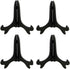 Artliving Black 4" Wood-Like Plastic Easels - Set of 4 Plate Display Stands for Picture Frames