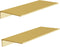 HNVNER Metal Wall Shelves Set of 2, Brushed Gold Floating Shelf, 30CM