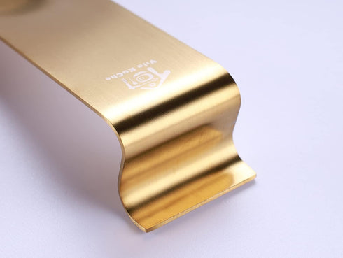 Stainless Steel Spoon Rest for Kitchen, Heavy Duty Spoon Holder, 2pcs Dishwasher Safe (Gold) Cooking Utensil Rest