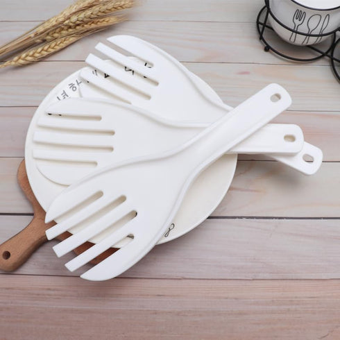 White Jumbo Large Plastic Rice Paddle Spatula, 10.63" Long, Serving Spoon for Rice and Potato