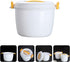 Luxshiny Mini Microwave Pressure Cooker - Portable Steamer for Cooking Soup, Rice, Stews, Oatmeal - Yellow S
