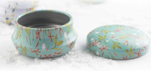 Candy Tins Jars Colorful Flower Metal Tin with Lid, Empty Round Storage Tins for Making Candles, 12 Pack