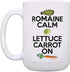 ThisWear Chef Gifts for Women, Romain Calm Lettuce Carrot On Cooking Gifts, 15oz Ceramic Coffee Mug with Handle