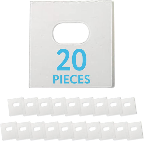 IMPRESA Vertical Blind Repair Tabs Kit, 20 Clear Stick-On Sets & 2 Alcohol Wipes