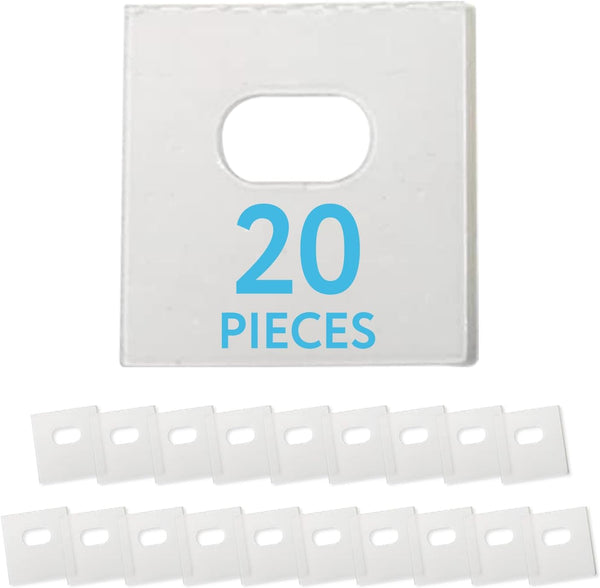 IMPRESA Vertical Blind Repair Tabs Kit, 20 Clear Stick-On Sets & 2 Alcohol Wipes