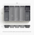 Joseph Joseph Blox 7 Piece Plastic Storage Trays, Drawer Organizer for Cosmetics, Stationary, Utensils, Grey
