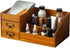 Wooden Makeup Organizer, Rustic Vanity Tray for Bathroom Countertop, Skincare and Perfume Storage