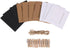 AKOAK 30 Pcs DIY Kraft Paper Cardboard Photo Frame with Wooden Clips and String - 5" x 7" in White/Black/Brown
