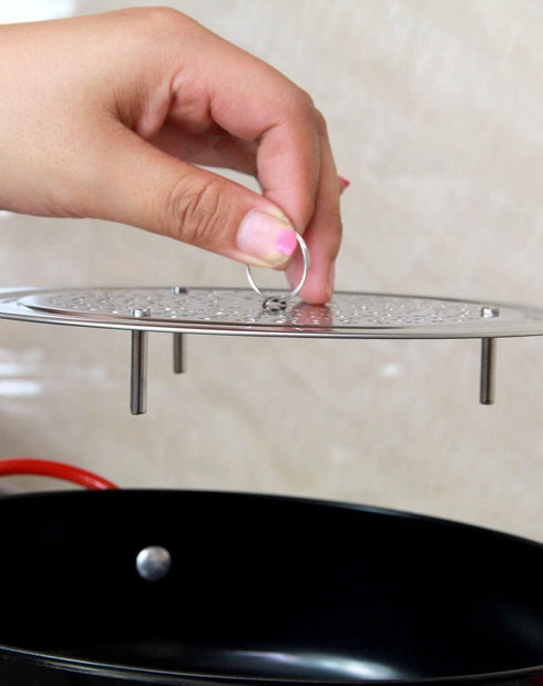 JapanBargain 1855 Japanese Cooking Steamer Plate, Stainless Steel for Dim Sum, Bun, Vegetable, Seafood