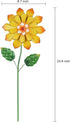 YEAHOME Garden Decor Set of 2 Metal Flowers, 23.6” Decorative Garden Stakes for Outdoor Lawn Decorations