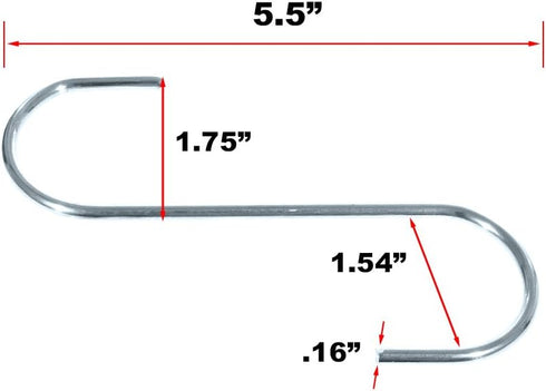 S-Hooks for Hanging Wall Décor and Plants – 10 Pack of 1-3/4 inch S-Hooks