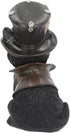 Nemesis Now Cogsmith's Steampunk Cat, Hand-Painted Black Cat Figurine with Leather Top Hat, 18.5cm
