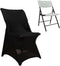 Efavormart Black Stretch Spandex Lifetime Folding Chair Cover, Premium Fitted Chair Cover