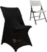 Efavormart Black Stretch Spandex Lifetime Folding Chair Cover, Premium Fitted Chair Cover