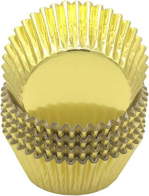 Standard Gold Foil Cupcake Liners, 100-Count Muffin Baking Cups for Party and More