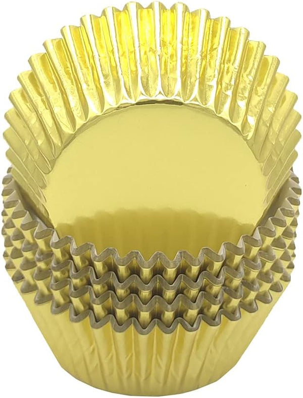 Standard Gold Foil Cupcake Liners, 100-Count Muffin Baking Cups for Party and More