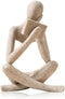 UTTCMK Bookshelf Decor Reading Statue - Abstract Art Thinker Sculpture Bookend for Shelves