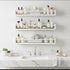 Set 3 24 Inch of Kids Floating Bookshelves White Wall Mounted Nursery Book Shelves with Safety Rail Ideal Storage