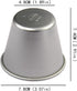 Set of 6 Nonstick Individual Tumblers for Popovers, Chocolate Molten Pans, Pudding Cups, 3 Inches