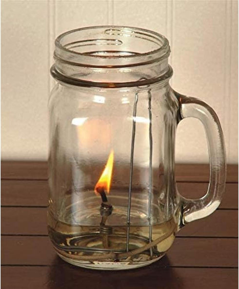 Pack 6 Merry Corliss Olive Oil Steel Elements with Wicks for Pint Size Jars