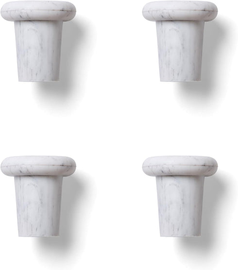 Outset B320 Silicone Wine Bottle Stoppers, White Marble, Small Size